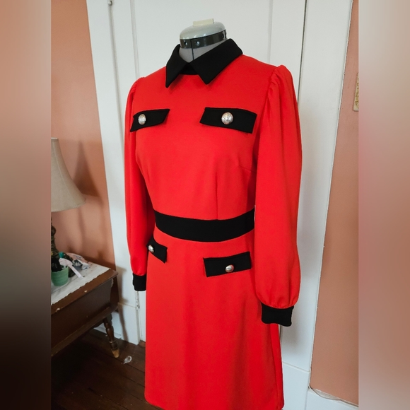 NY&Co. Red Military Dress S - Picture 5 of 8